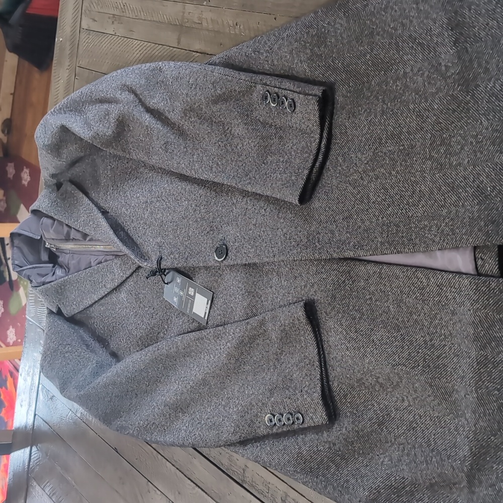 Boys Charcoal Overcoat